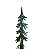 Down Swept Green Enamel Wooden Tree, 24 X 8 in.