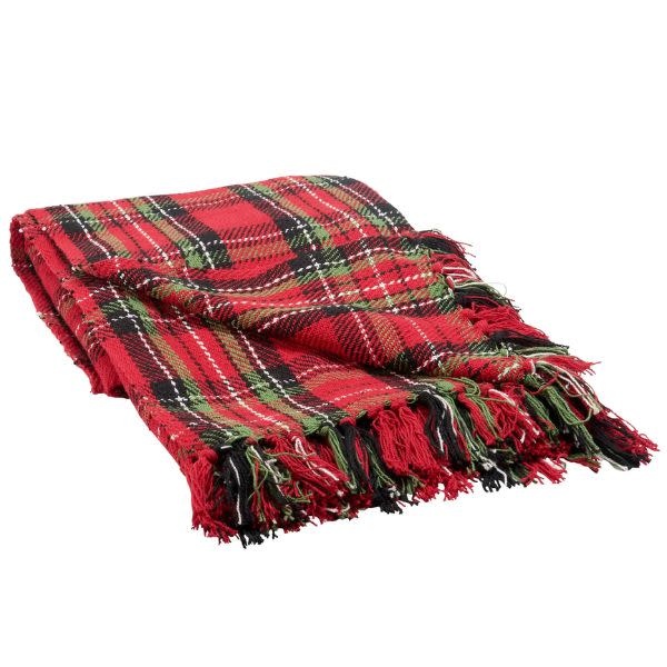 Primitives by Kathy Red Plaid Throw, 50 X 60 in.