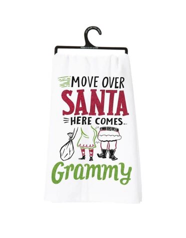 Primitives by Kathy Move Over Santa Here Comes Grammy Kitchen Towel