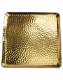 Square Hammered Plate, Gold, 12 in.