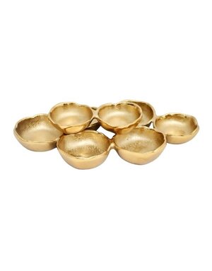 Eight-Bowl Cluster, Gold, 12 X 7 X 2.5 in.  !!