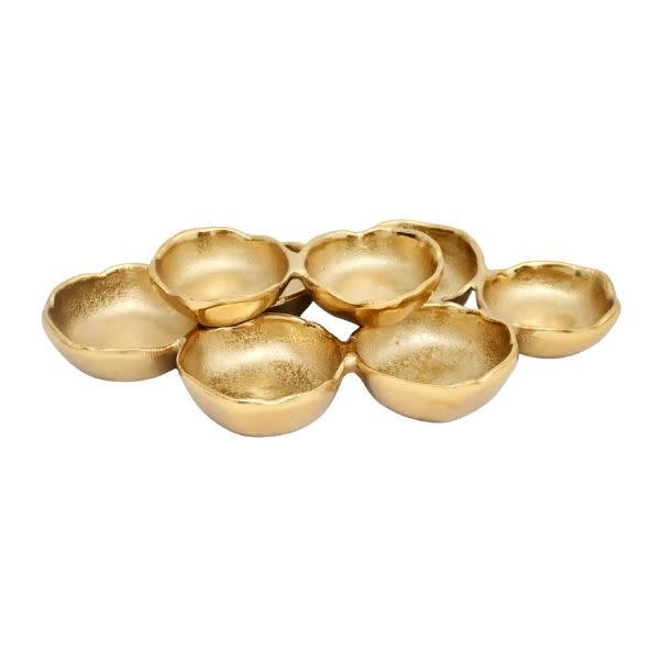 Eight-Bowl Cluster, Gold, 12 X 7 X 2.5 in.