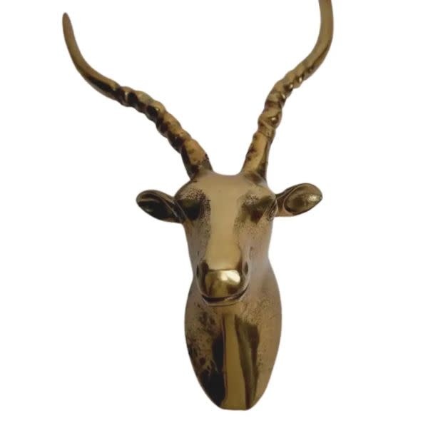 Gazelle Gold Wall Decor, 6 X 11.5 X 16 in