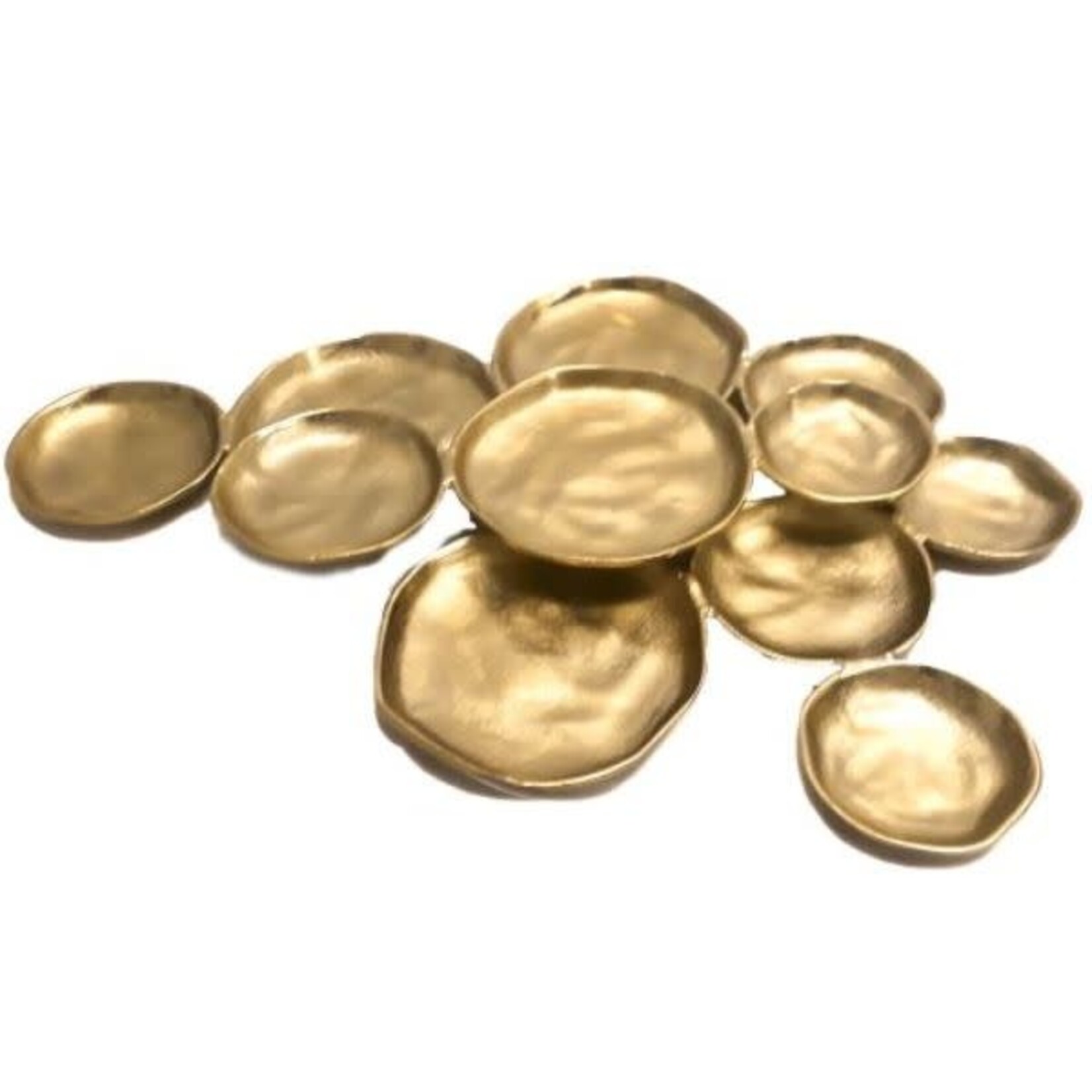 Textured 11-Plate Cluster Platter, Gold, 26 X 2 in.