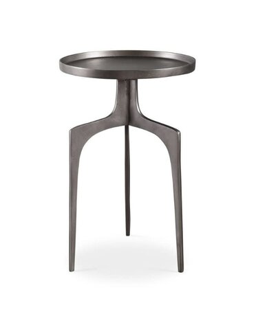 Kenna Accent Table, Nickel, 16 X 25 X 16, Furniture Available for Local Delivery or Pick Up