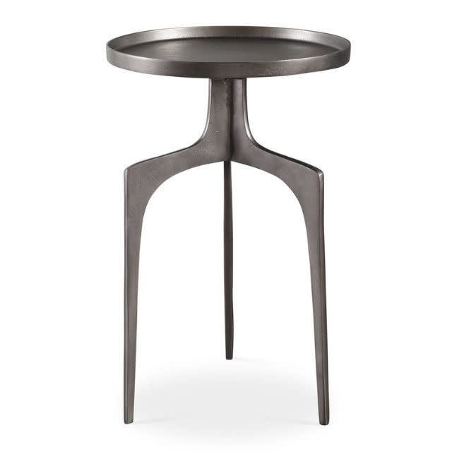 Kenna Accent Table, Nickel, 16 X 25 X 16, Furniture Available for Local Delivery or Pick Up