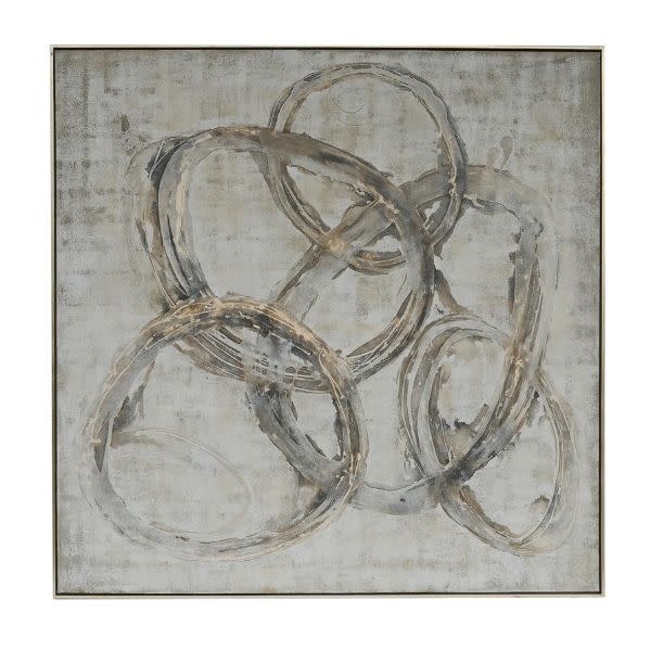 Concentric Circles Wall Art, 60 X 1.5 X 60, Artwork Available for Delivery or Pick Up