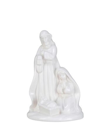 Stoneware Holy Family, White, 6 in.