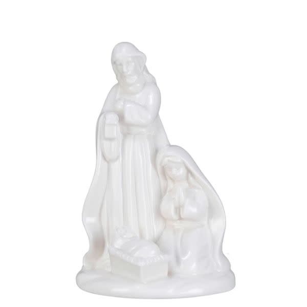 Stoneware Holy Family, White, 6 in.