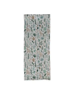 Woven Botantical Table Runner, Natural Green Multi Color, 72 in.