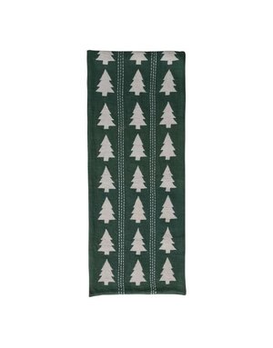 Tree Pattern Table Runner, Green & Natural, 72 in.