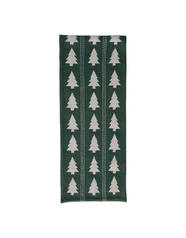 Tree Pattern Table Runner, Green & Natural, 72 in.
