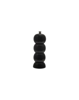 Rubberwood Salt/Pepper Mill, Black, 8 in.
