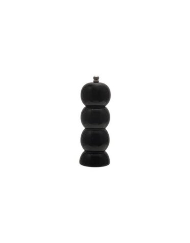 Rubberwood Salt/Pepper Mill, Black, 8 in.