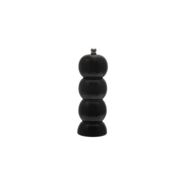 Rubberwood Salt/Pepper Mill, Black, 8 in.
