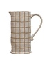 Stoneware Pitcher w/ Wax Relief Grid Pattern, 46 oz.