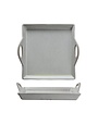 Stoneware Tray w/ Handles, Antique White