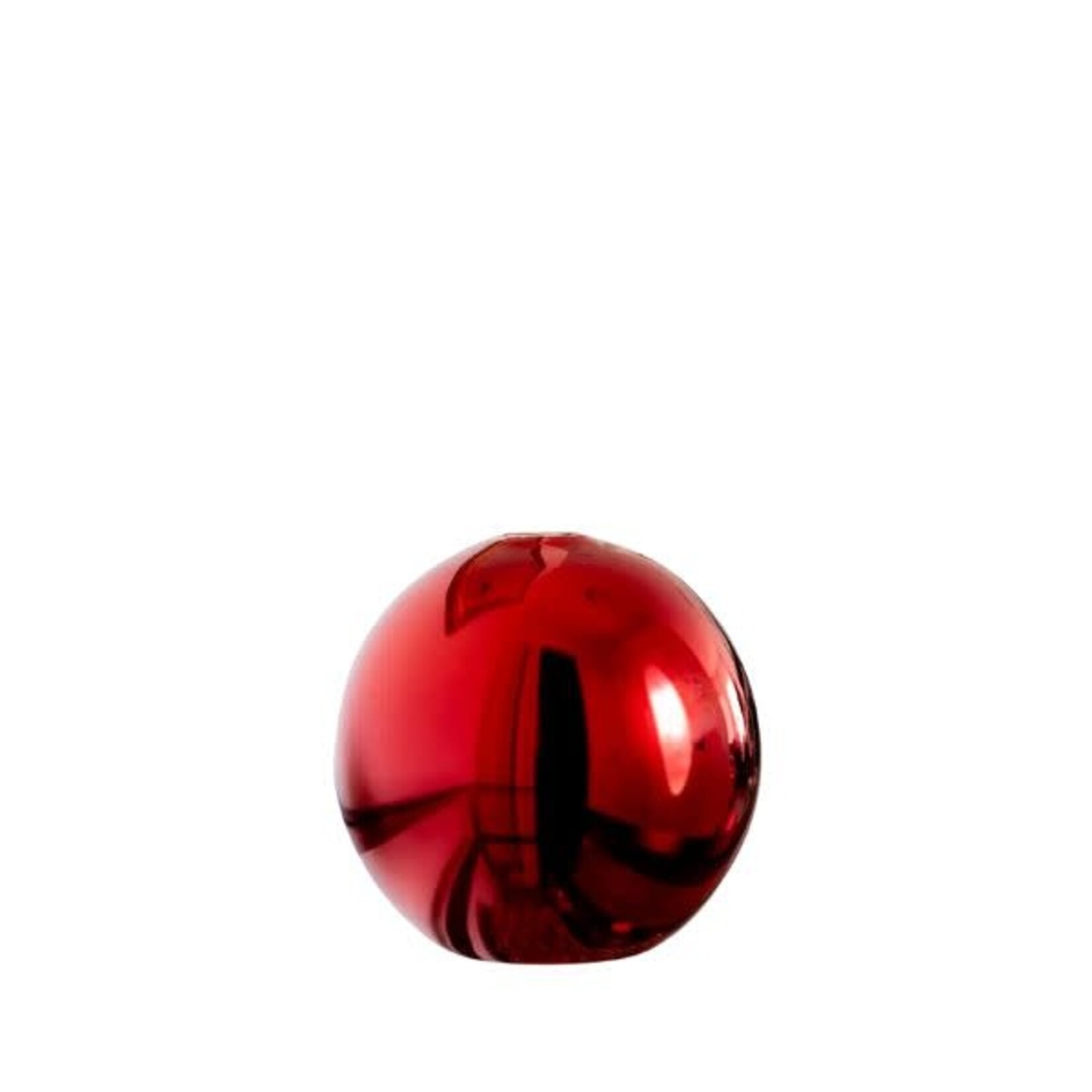 Everlasting Candles Neva Vase Candle Holder, Red Metallic