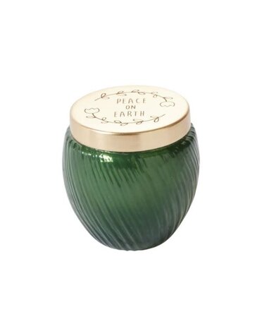 Holiday Cheer Candle, Dark-Green, 3 X 3.25 in.