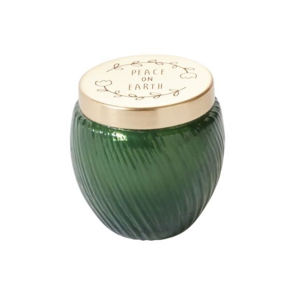 Holiday Cheer Candle, Dark-Green, 3 X 3.25 in.