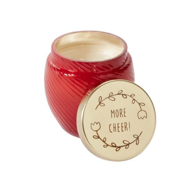 Holiday Cheer Candle, Red, 3 X 3.25 in.