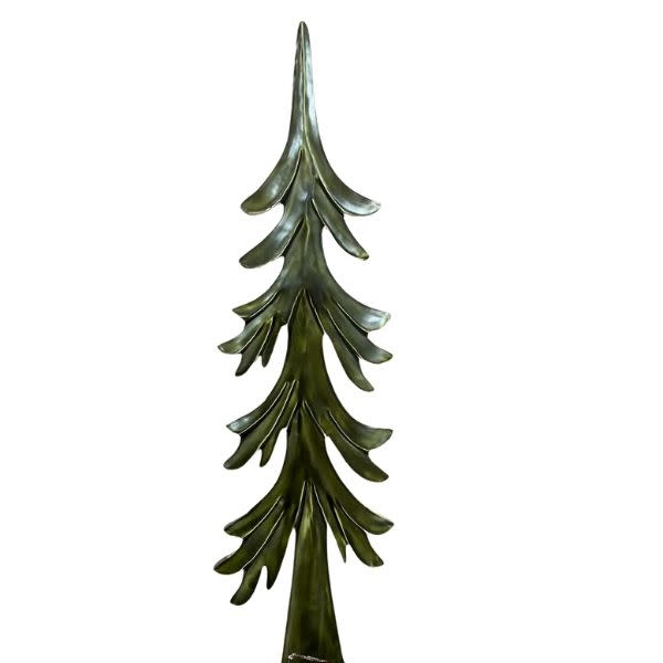 Down Swept Green Enamel Wooden Tree, 39 X 11 in.