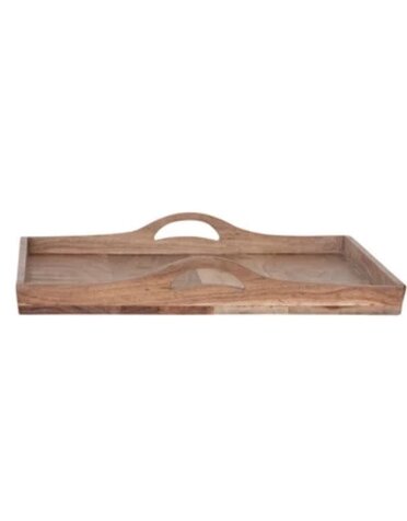 Acacia Wood Tray with Handles, Large, 18 in.