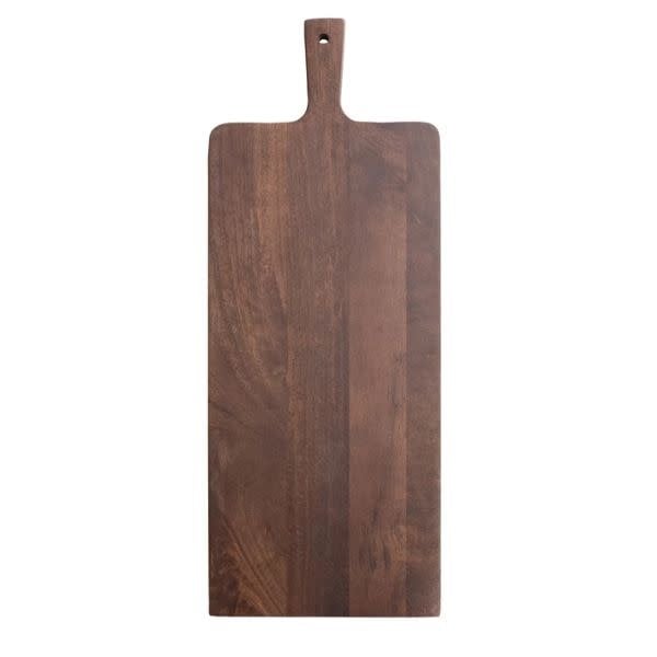 Mango Wood Cutting Board with Handle, Walnut Finish, 24 X 9.25 in.