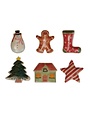 Stoneware Holiday Shaped Dish, Assorted, 4.1 X 2.5 in.