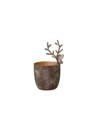 Metal Deer Head Votive Candle Holder, Small, 5.5 in.