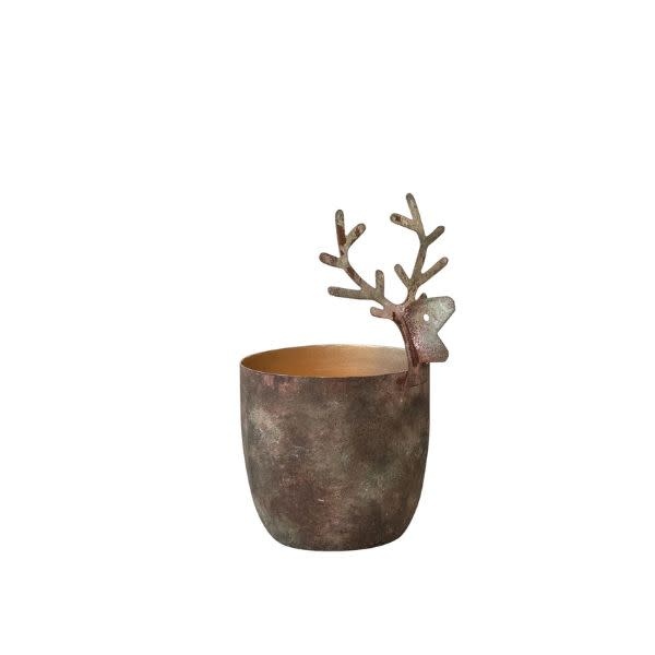 Metal Deer Head Votive Candle Holder, Small, 5.5 in.