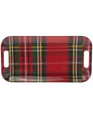 Classic Check Red Plaid Melamine Tray