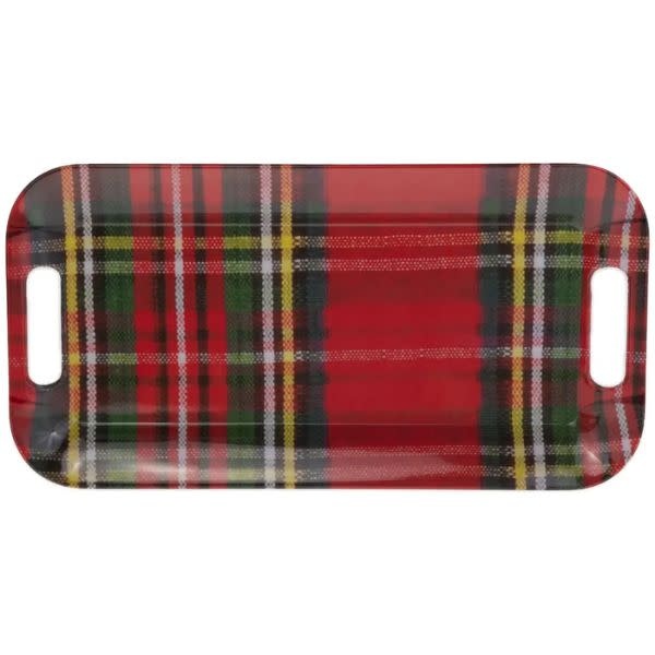 Classic Check Red Plaid Melamine Tray, 15 in.