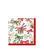 Paper Cocktail Napkins, Christmas Bows, 20 ct.