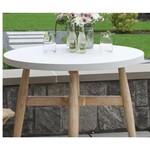 Antique Wash & Ivory Composite Bistro Table, 35 X 30