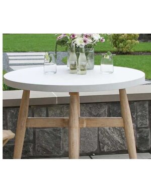 Antique Wash & Ivory Composite Bistro Table, 35 X 30, Furniture Available for Local Delivery or Pick Up