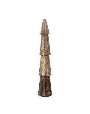 Carved Mango Wood Tree, Natural, 18 in.