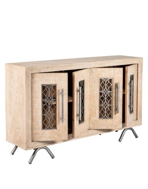 New Orleans Cabinet, White Washed, 63 x 16 x 37 Furniture Available for Delivery or Pick Up