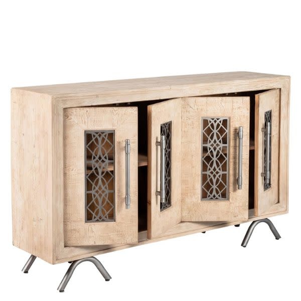 New Orleans Cabinet, White Washed, 63 x 16 x 37 Furniture Available for Delivery or Pick Up