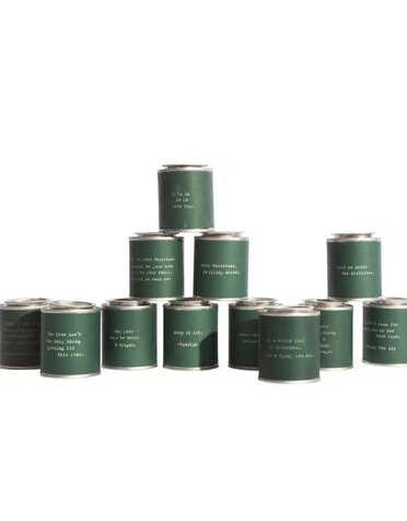 Legends Holiday Candle with Assorted Sayings, Green, 3 oz.