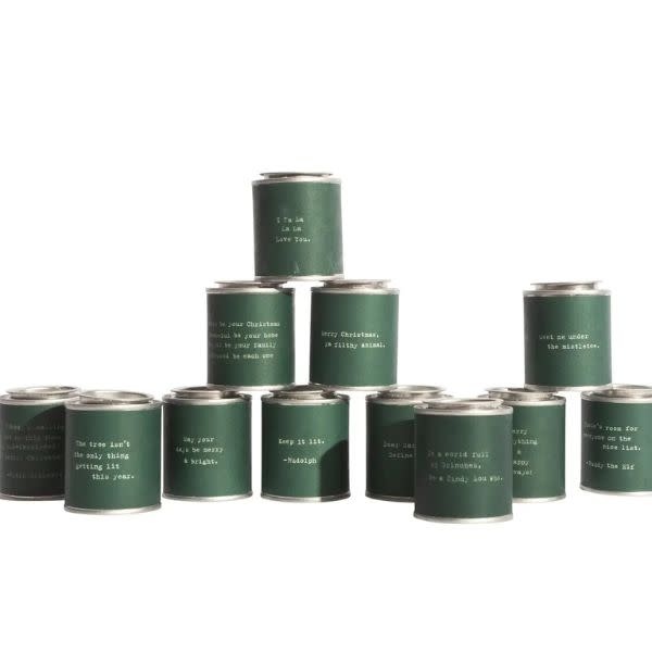 Legends Holiday Candle with Assorted Sayings, Green, 3 oz.