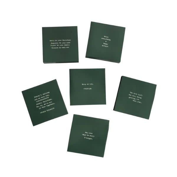 Legends Holiday Matches with Assorted Sayings, Green