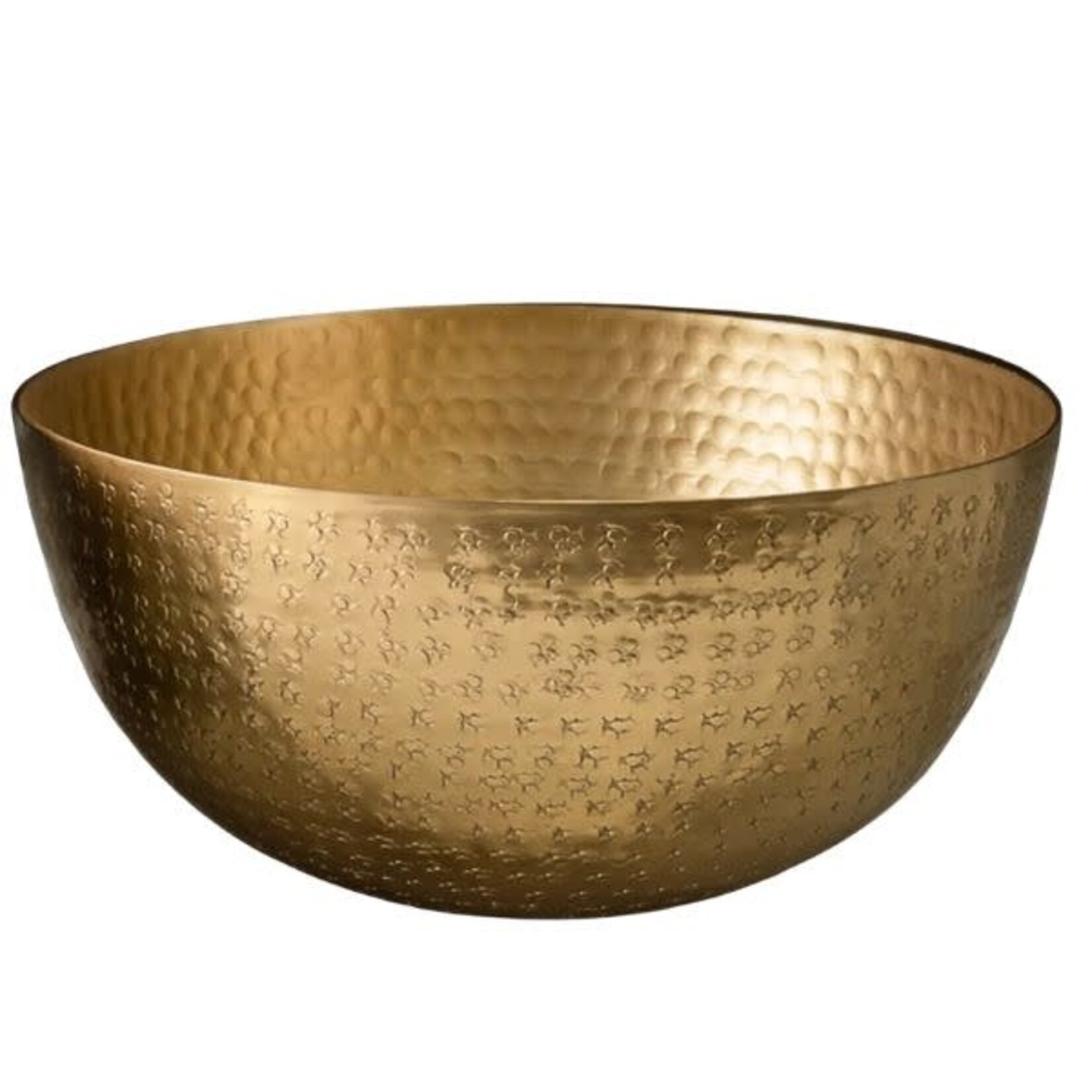 Hammered Aluminum Serving Bowl, Gold