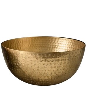 Hammered Aluminum Serving Bowl, Gold