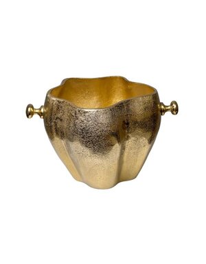 Sculpted Wine Cooler, Gold, 14 X 9 X 9