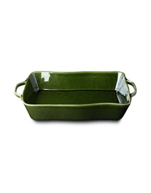 Certified International Rectangular Baker, Green, Large, 16 in.