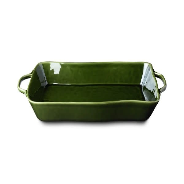 Certified International Rectangular Baker, Green, Large, 16 in.