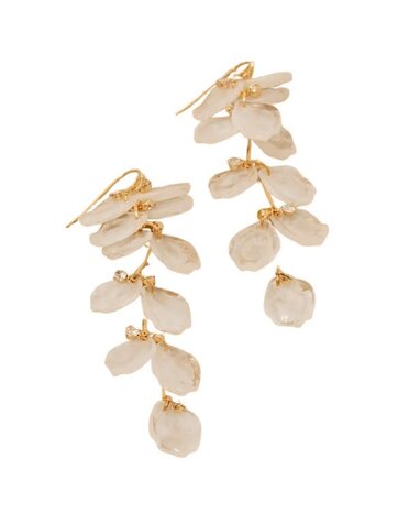 Anarchy Street Resin Flower Petals Dangle Chain Earrings