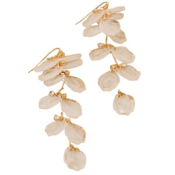 Anarchy Street Resin Flower Petals Dangle Chain Earrings