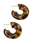 Anarchy Street Tortoise Shell Resin Tube Hoop Earrings